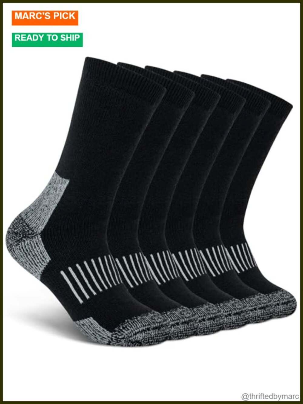 Merino Wool Hiking Cushion Socks Thermal Warm Crew Winter Boot Socks Pack